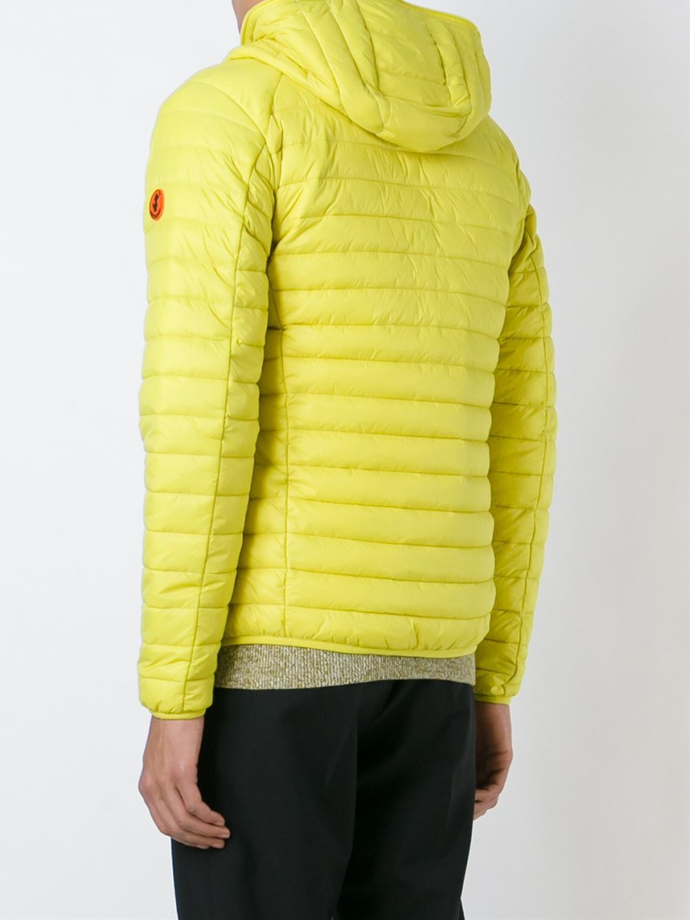 Yellow hooded jacket